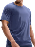 MIER Men's Dry Fit Workout T-Shirts Athletic Running Tee Short Sleeve Crew Neck Gym Tops, Polyester, Moisture Wicking