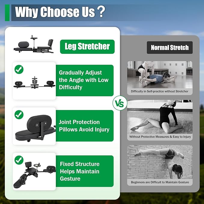Leg Stretcher,Heavy Leg Stretcher Leg Split Machine,Flexibility Stretching Equipment Fitness Equipment for Fitness Beauty, Ballet, Yoga, Leg Stretcher Stretching Machine Split Leg Training