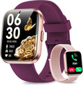 Smart Watches for Women Men Android & iPhone, Alexa Built-in, 1.8" Smart Watch(Answer/Make Calls ,2 Bands Included) 24/7 SpO2 Sleep Heart Rate Monitor,3ATM Waterproof,Fitness Tracker with 120+ Sport