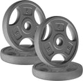 Yes4All Standard 1-Inch Grip Weight Plates, Cast Iron with Multiple Sizes from 2.5 lb to 35 lb for Strength Training, Weightlifting & Muscle Toning