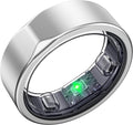 Smart Ring for Women Men - Titanium Health Fitness Tracker Ring with Heart Rate, Step Counting, Calories, Sleep & Stress Monitor for iPhone and Android, No Subscription Fee (Sliver, 9)