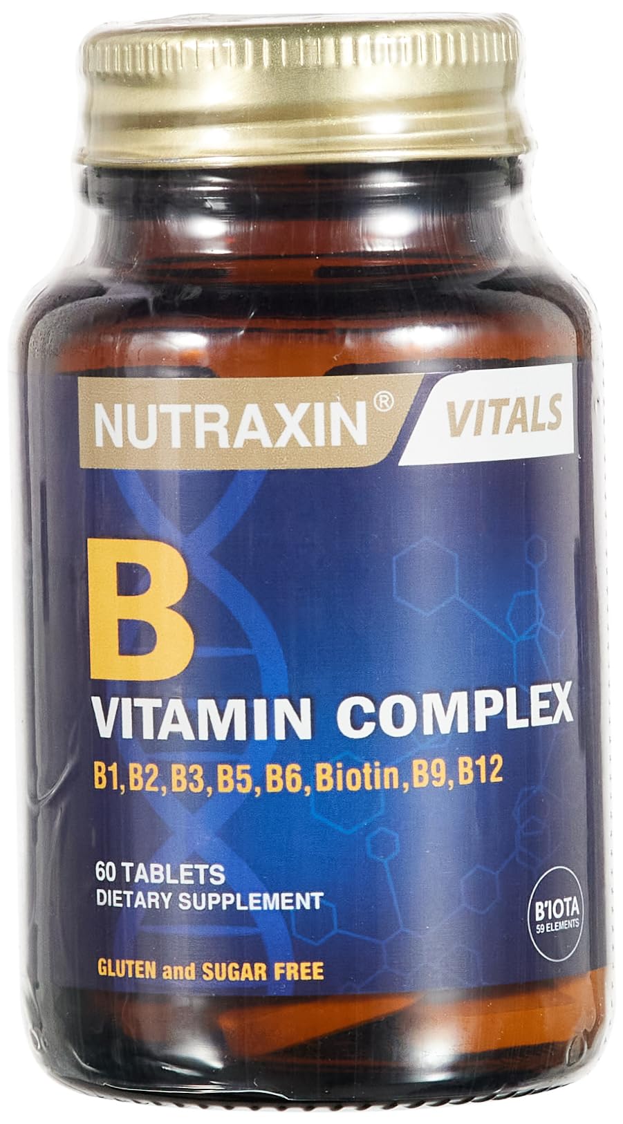 Nutraxin Vitamin B Complex Supplement - 60 Herbal Capsules | Comprehensive B Vitamins Formula