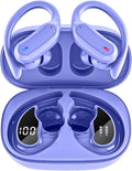 Wireless Earbuds, Bluetooth 5.4 Headphones, True Wireless Stereo Earphones with IPX7 Waterproof, Noise Cancelling Mic, Fast Charging and Comfort Fit Ear Buds for Sports/Workouts - Purple