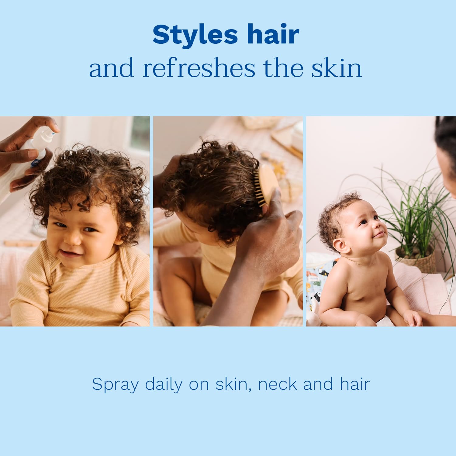 Mustela Natural Body Spray & Hair Styler with Organic Chamomile - Refreshing, 98% Natural Ingredients, Gentle on Skin