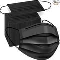 100 PCS Disposable Face Masks, Black Disposable Masks, 3 Ply Protection Face Masks