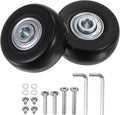 uxcell Replacement Luggage Wheels 43x18mm Suitcase Wheel Repair Kits Include 2 PU Bearing Wheels & Washers, Wrenches & Axle Screw for Trolley Bag, Inline Skate and Caster Board