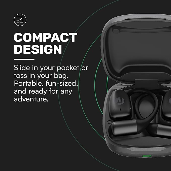 Raycon Essential Open Earbuds – True Wireless Open Ear Bluetooth 6.0 Headphones, Ultra-Lightweight, Comfort Hook Design, IPX4 Water Resistant, 36 Hours of Battery Life (Purple)