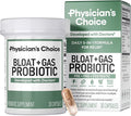 Physician's CHOICE Bloat & Gas Probiotic 5-in-1 Proactive Support + Daily Relief - Digestion & Gut Health- Herbals, Digestive Enzymes, Post & Prebiotics - Gas Relief for Adults - Women & Men - 30ct