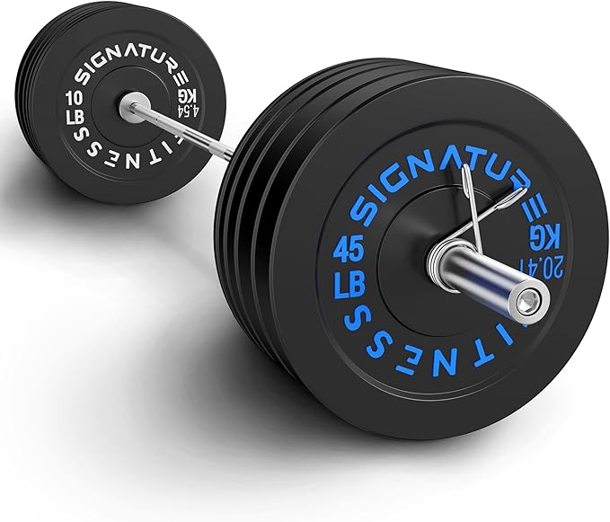 Olympic Bumper Plates Set, 2" Weight Plates for Strength Training & Weightlifting, Paris or Set or Set with Barbell, Multiple Options