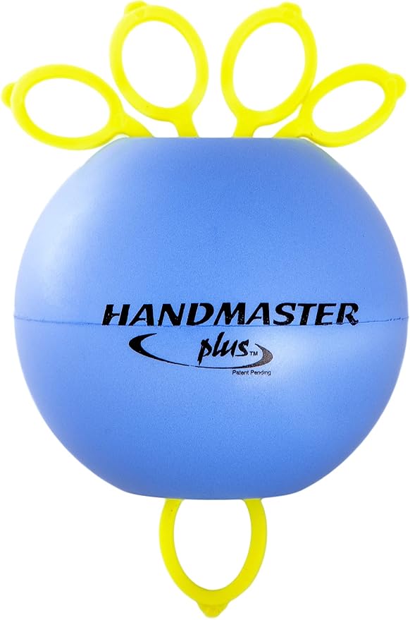 Physical Therapy Hand Exerciser - Forearm Exerciser with Stress Relief Ball - Hand Therapy Balls for Exercise, Training - Finger Exerciser & Strengthener - Soft Tension, Purple