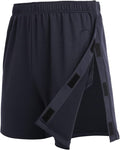 Deyeek Unisex Tear Away Shorts Snap On Athletic Cotton Shorts Post Knee Surgery Recovery Hip Replacement Pants with Pockets
