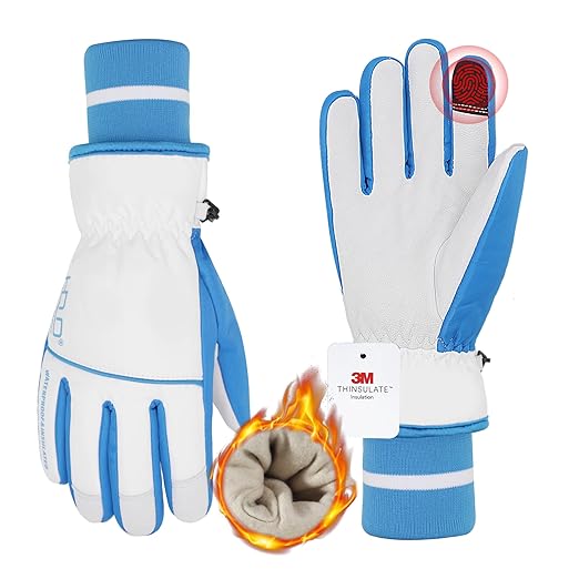 HANDLANDY Insulated Work Gloves Waterproof for Men Women, 3M Thinsulate Ski Gloves Winter Cold Weather Work Gloves Touchscreen (Medium, Black)