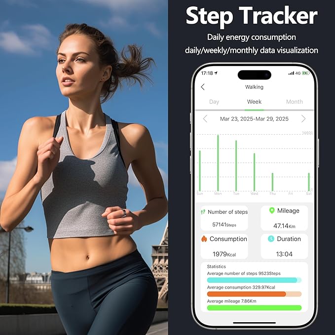 Thin Smart Ring for Fitness & Health Tracking -Heart Rate/Blood Oxygen Monitor, 5ATM Waterproof, Sleep Analysis, Pedometer -No APP Subscription Compatible with Smartphone (Black, 8)
