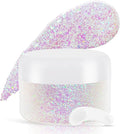 Light Purple Face Glitter Gel,Mermaid Body Glitter Gel,Singer Concerts Music Festival Rave Accessories,Self-Adhesive Sequins Glitter Body Hair Makeup,Sparkling Chunky for Women(Purple),53ML