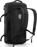 Haimont Duffle Backpack, Travel Duffel Bag with Shoes Compartment, Water-resistant Overnight Daybags for Men Women Daily Trip, Sports Gear, Gym, 45L, Black