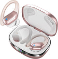 Wireless Earbuds, Sports Bluetooth Headphones, 80Hrs Playtime Ear Buds with LED Power Display, Noise Canceling Headset, IPX7 Waterproof Earphones for Workout/Running (Rose Gold)