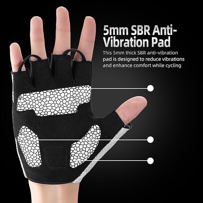 Cycling Gloves for Men Women, Half Finger Bike Gloves for Biking, Gym, Weight Lifting, Rowing, Riding, Outdoor Sports