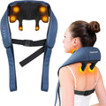 Cozyhealth Neck Massager for Neck and Shoulder with Heat, Shiatsu Neck and Upper Back Massager, Portable Cordless Electric Kneading Neck Massager for Pain Relief Deep Tissue (Dark Blue)
