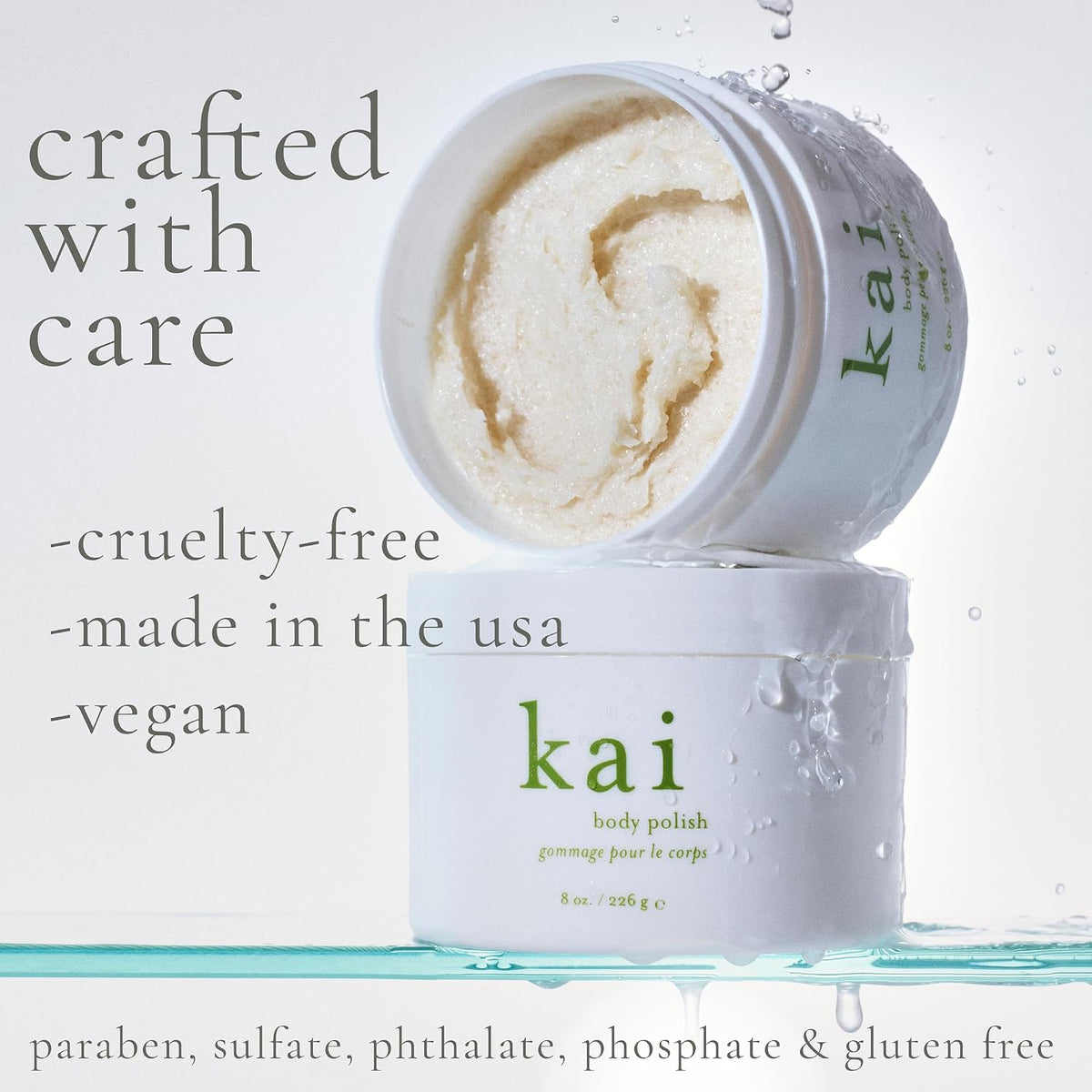 kai body polish - a hydrating & exfoliating blend of sea salt & sugar