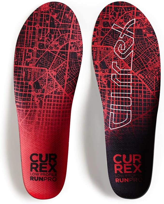 CURREX RunPro Insoles for Running Shoes – Arch Support Inserts to Help Reduce Fatigue, Prevent Injuries & Boost Performance – for Men & Women – Low Arch, Small