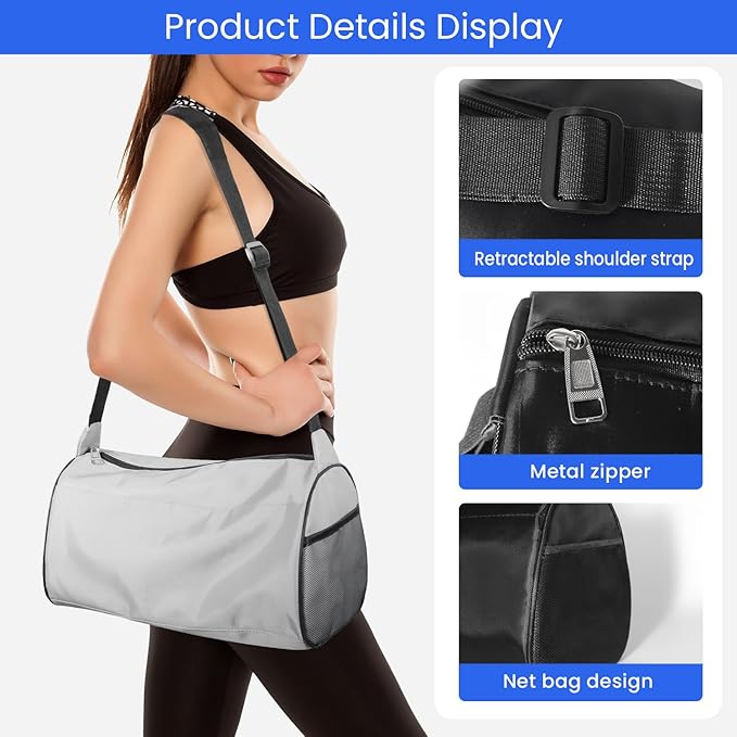 C&F BOGMOST Small Gym Bag for Women & Men,Small Lightweight Duffel Bag Carry On Bags Mini Duffel Travel Bag Waterproof Sports Bags for Workout/Sport/Travel, Green