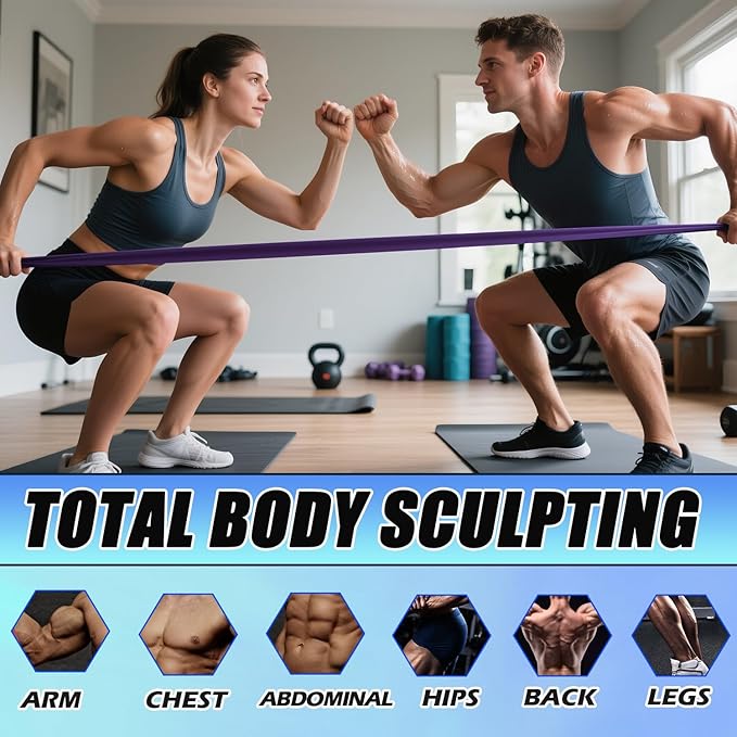LEEKEY Resistance Bands Set for Pull-Up Assistance & Full-Body Training, Multi-Level Exercise Bands with Bag for Home Workouts, Physical Therapy, Strength Training (Men/Women)