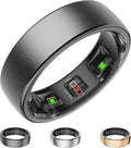 Fitness Tracker, Smart Ring for Women Men, Fitness Ring with Sleep Tracker, 24/7 Heart Rate Monitor, Health Activity Trackers, Step Counter,Calorie Pedometer,No Subscription,for iOS Android(Black,#8)