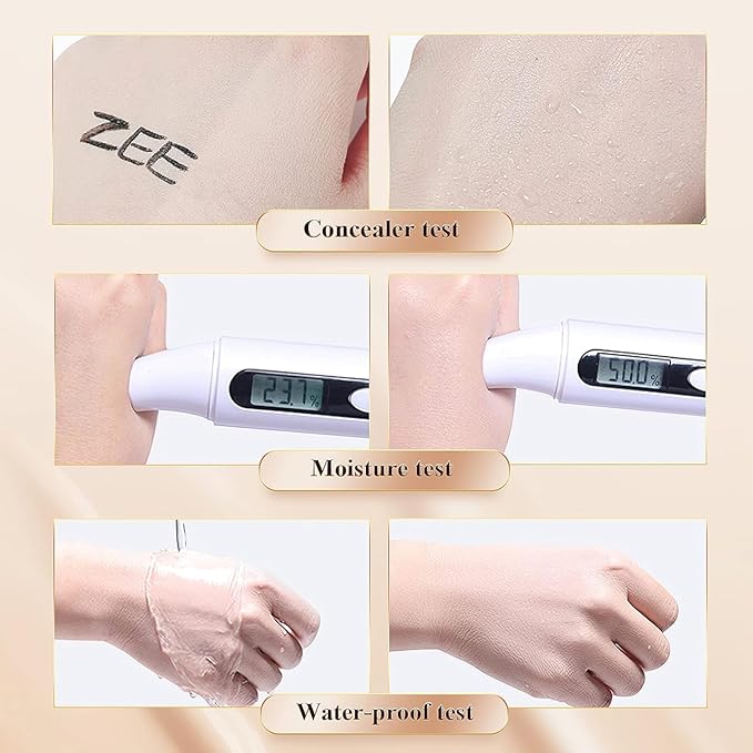Mushroom Head Air Cushion CC Cream - BB Cream Foundation Makeup Moisturizing Concealer Long-Lasting, Cushion Foundation Full Coverage Self Adjusting for Mature Skin & All Skin Types(Ivory)