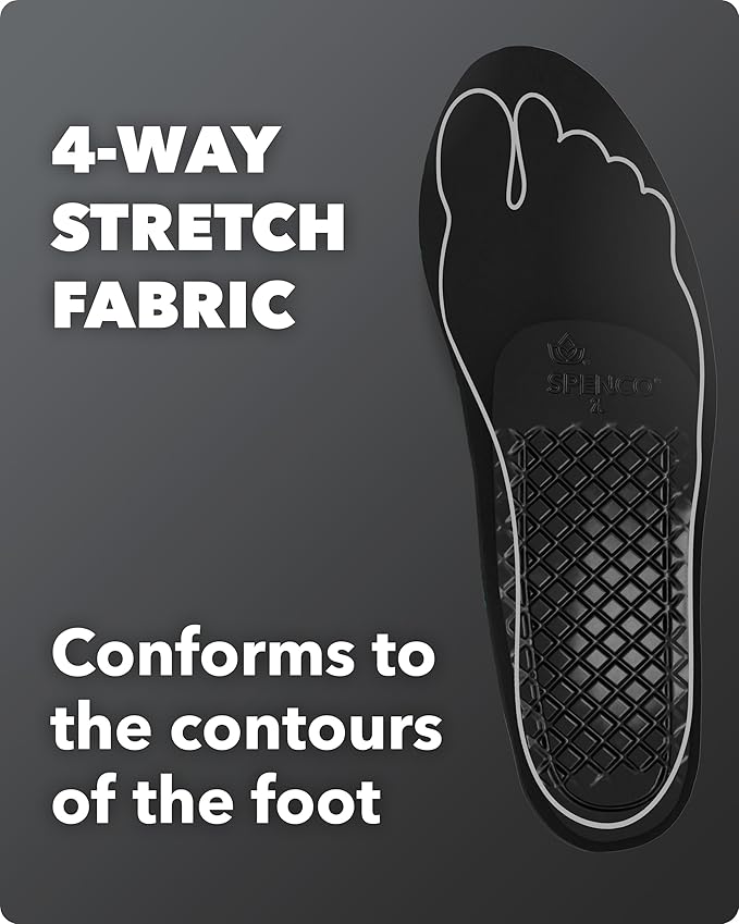 Spenco Rx Orthotic Arch Support Full Length Shoe Insoles, Women's 7-8.5/Men's 6-7.5