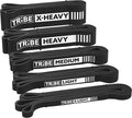 Long Resistance Bands for Working Out Men and Women - Set of 5 Pull-Up Bands, Rubber Handles and Door Anchor - Workout Bands Resistance for Men - Exercise Bands Resistance Bands Set