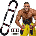 Latest-Gen Twister Arm Trainer, 40-100lb Adjustable Power Spring Workout Bar, Forearm Triceps Chest Exerciser Strengthener, Detachable Portable Home Fitness Equipment for Enhancing Upper Body Muscle