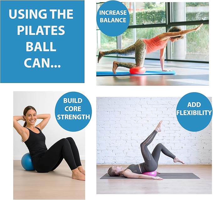 at Home Pilates Kit Featuring Ring, Ball, Band, and Workout Cards. Ultimate at Home Pilates Workout Set..