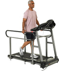 Senior Fitness Treadmill, 400 lb Capacity, Safe Design with Full-Length Rails, Low Step-Up Height, 0.2–4 MPH Motorized Walking Treadmill for Elderly, Recovery & Home Exercise