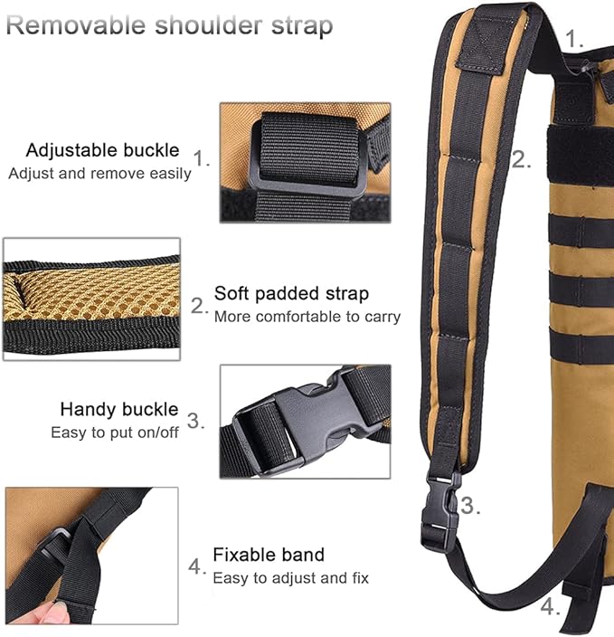 KRATARC Archery Lightweight Back Arrow Quiver Dual Use Foldable Compact Hip Arrows Bag with Molle System Hanged for Target Shooting