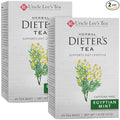 Uncle Lee’s Herbal Dieter’s Tea, Egyptian Mint – Senna Tea with Dandelion Root, Mint & Orange Peel, Natural Laxative, Caffeine-Free Tea Bags, 20 Count Ea (Pack of 2)