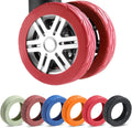 8 Pcs Upgrade Luggage Wheel Covers, Carry On Luggage Suitcases,Wear-Resistant, Anti-Noise, Silicone Wheel Protective Covers for 2-2.4" Spinner Wheel,Essential Travel Accessories (Red)