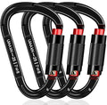 Auto Locking Carabiner Heavy Duty Carabiner 25kN UIAA Certified Climbing Carabiner Climbing Equipment Safety Carabiners for Rappelling, Hammocks, Rescue, Dog Leash, Swing