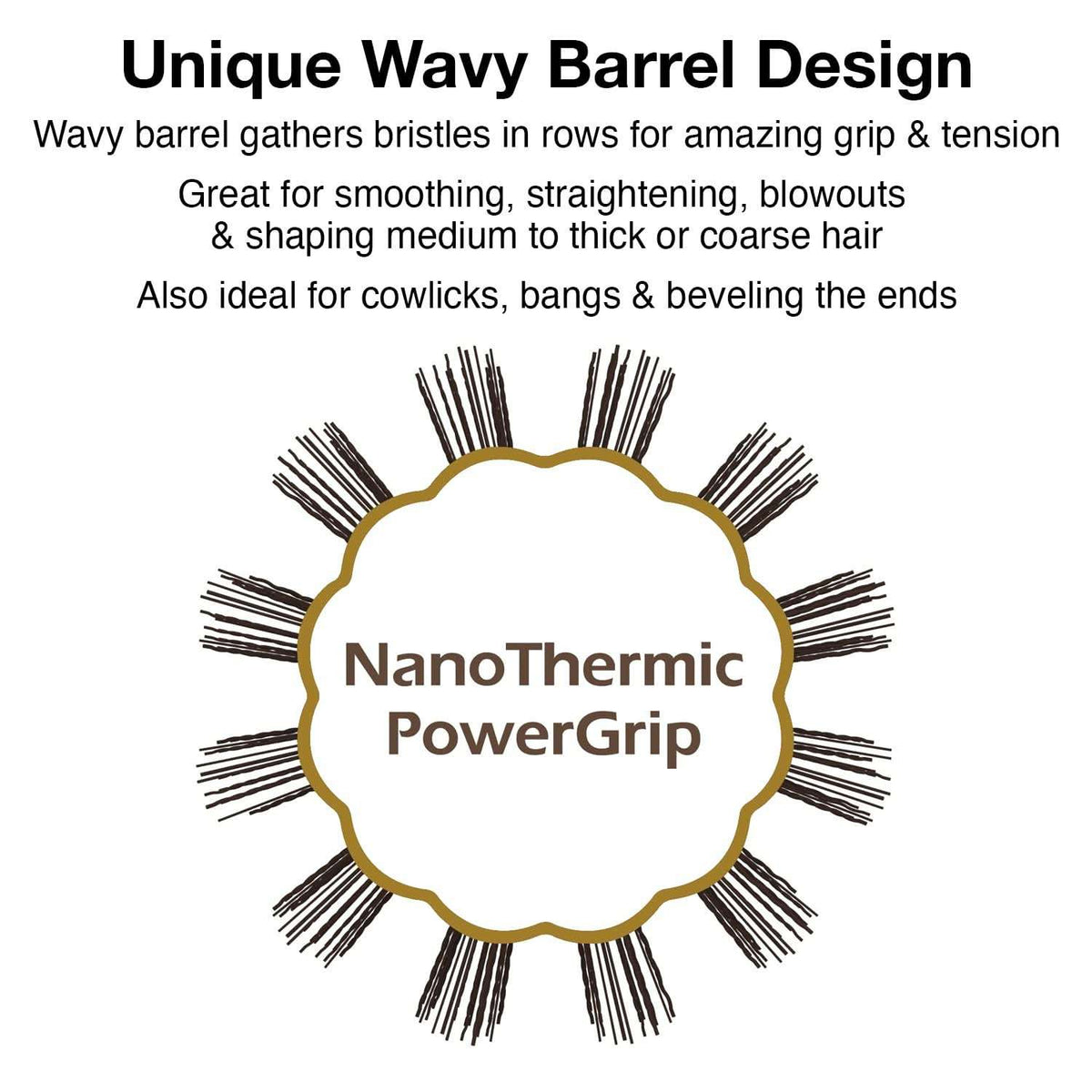 Olivia Garden NanoThermic PowerGrip Thermal Brush NT-G34 (1 1/4")