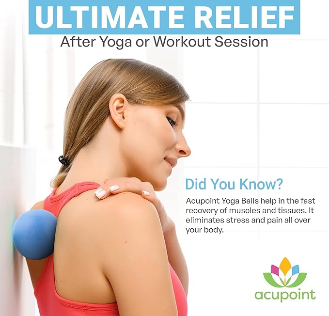Physical Massage Therapy Ball Set - Ideal for Yoga, Deep Tissue Massage, Trigger Point Therapy and Myofascial Release Physical Therapy Equipment