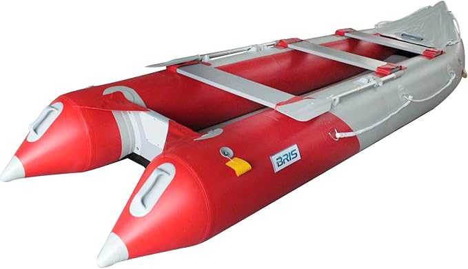 BRIS 14.1 FT Inflatable Kayak Fishing Tender Inflatable Poonton Boat with Air Floor