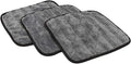 The Rag Company Gauntlet Car Drying Towel - 70/30 Korean Microfiber, Dries Faster Without Scratching, 900gsm, 12x12 inches, Ice Grey/Grey, 3 Pack