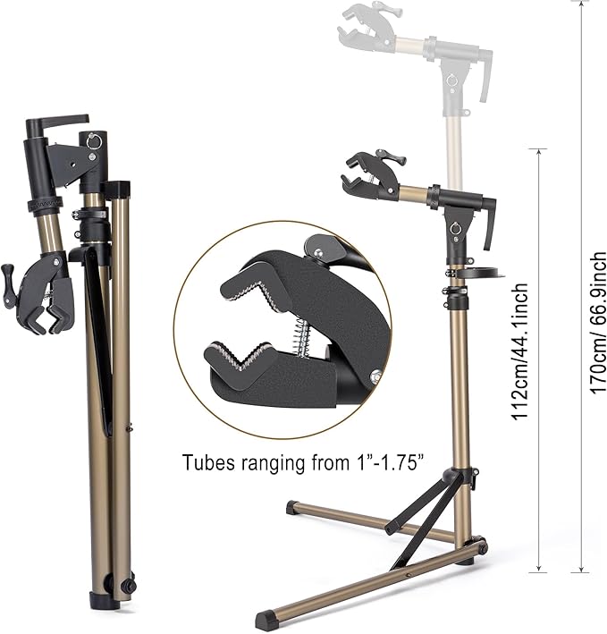 Bike Repair Stand (Max 80lbs) - Bike Stand Rack for Workstand Maintenance - E Bike Repair Stand Bicycle Shop Home Mechanics for Mountain Bike and Road Bike