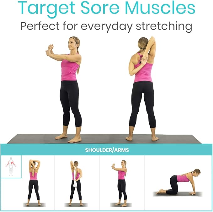 Vive Workout Posters for Home Gym - 52 Streching Exercises Full Body Workout - Laminated Pre Post Routines Wall Chart - Bodyweight Poses Instruction Guide for Core, Abs, Legs, Glutes, Upper Body