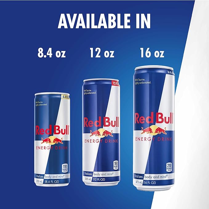 Red Bull Energy Drink Variety Pack, Energy Drink, Red, Yellow & Amber, with 80mg Caffeine plus Taurine & B Vitamins, 8.4 Fl Oz, Pack of 12 Cans