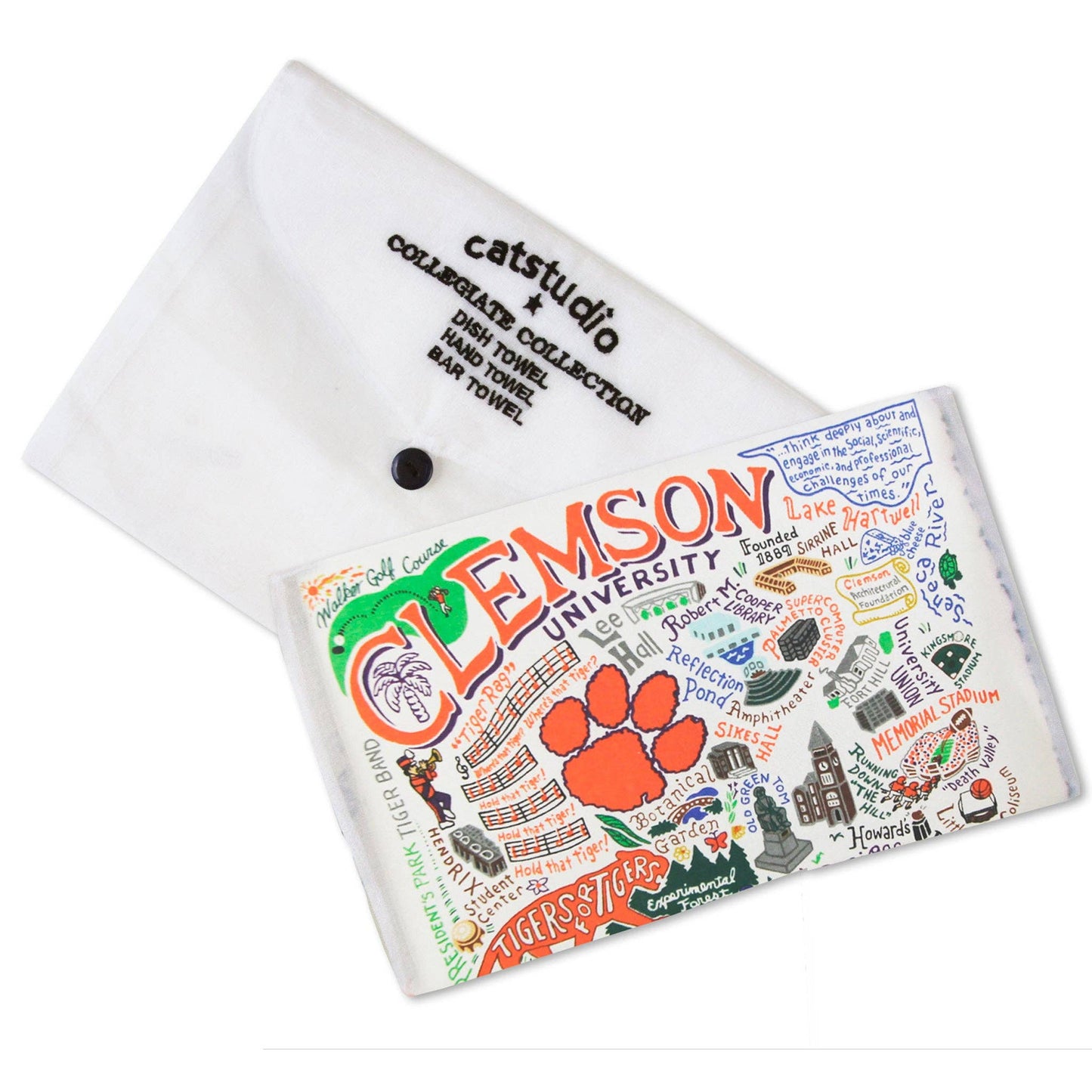 catstudio - Clemson University Collegiate Dish Towel