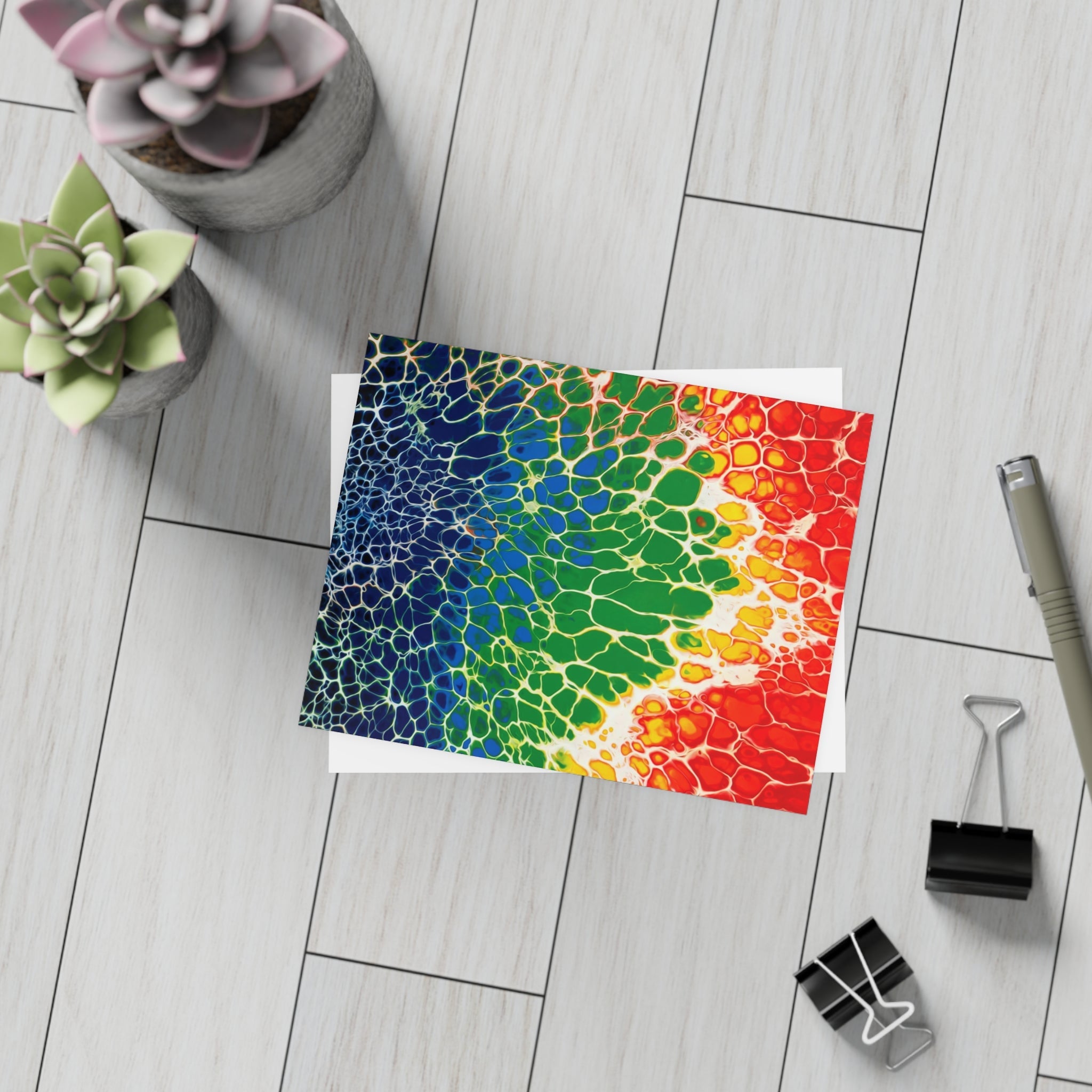 Bespattered Facade Rainbow Seaside Postcards (no envelopes) | Sets of 10, 30, or 50