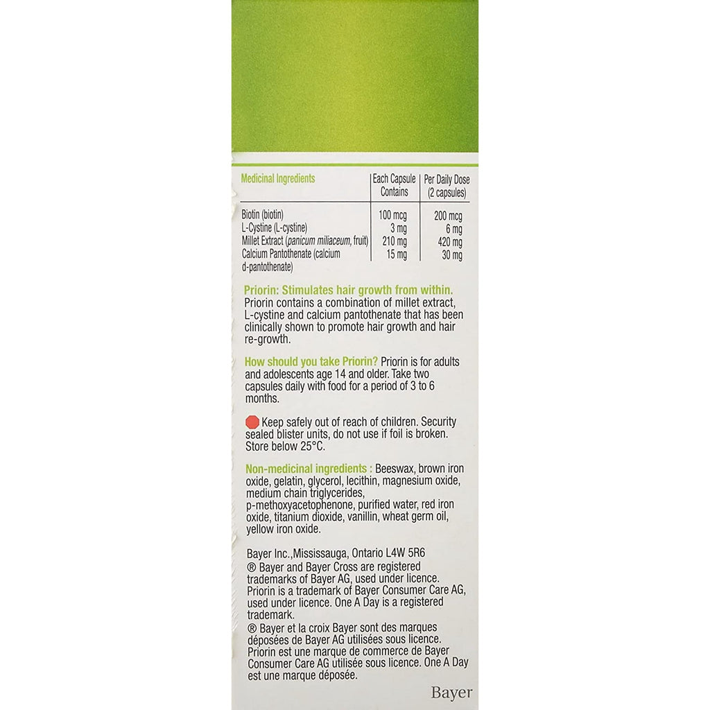 Priorin Intense Hair Growth Supplement - Supports Healthy Hair with Millet Extract, Biotin, and Vitamin B5