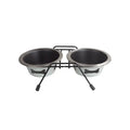 Oripet Bone Pattern Double Dog Bowl for Food and Water 1/2pt