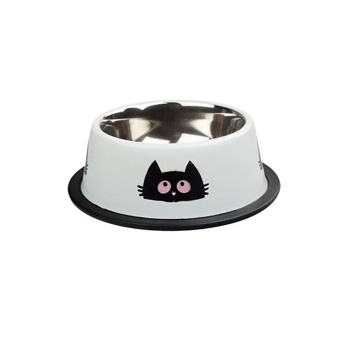 Oripet Cat Pattern Stainless Steel Food and Water Bowl 1825ml