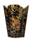 The Enchanted Home - Black & BRASS PHEASANT Wastepaper Basket